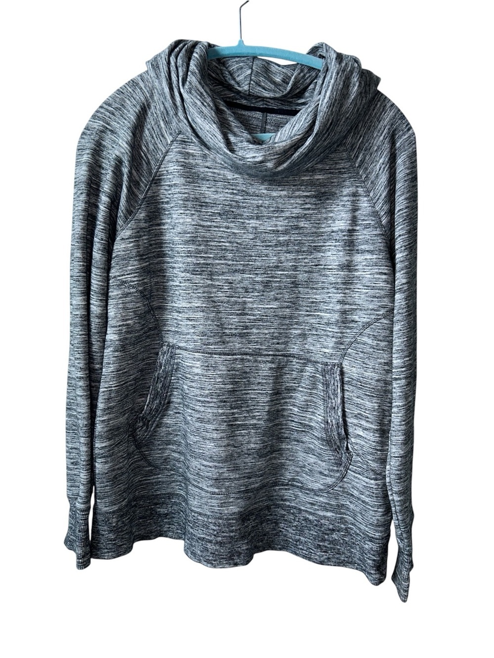 L.L. Bean Heather Gray Cowl-Neck Pullover - Picture 3 of 6